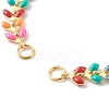 Brass Enamel Handmade Link Chains AJEW-JB00997-3