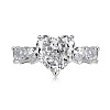 Heart Rhodium Plated 925 Sterling Silver Micro Pave Cubic Zirconia Finger Rings for Women RJEW-F168-06P-1