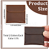 2Pcs 2 Colors Rectangle PU Leather Ring Bags ABAG-CL0001-20-2