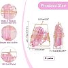 6 Pairs Natural Quartz Wire Wrapped Earrings for Girl Women EJEW-NB0001-07-3