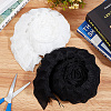 4M 2 Colors 3-Layer Pleated Chiffon Flower Lace Trim OCOR-GF0002-35-4