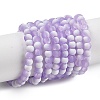 Frosted Crackle Glass Beads Strands GLAA-U001-4mm-M04-1