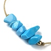 Synthetic Turquoise Chips Braided Bead Bracelets BJEW-JB09851-12-3