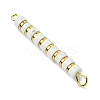 Natural Howlite & Electroplated Synthetic Non-magnetic Hematite Heishi Connector Charms PALLOY-JF03291-03-4