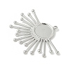 304 Stainless Steel Pendant Cabochon Settings STAS-L293-04P-2