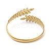 Ion Plating(IP) 304 Stainless Steel Greek Roman Laurel Leaf Cuff Bangles BJEW-L682-019G-2