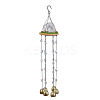 Natural Quartz Crystal Geode Wind Chime HJEW-D302-08-2