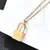 304 Stainless Steel Rolo Chain Pendant Necklaces NJEW-S444-01G-06-3