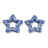 Star Shape Polymer Clay Rhinestone Beads CLAY-NH0001-06H-1