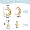 40Pcs 2 Style Brass Charms KK-HY0001-95-2