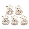 Brass Micro Pave Cubic Zirconia Pendants KK-R111-070-B01-1