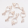 Long-Lasting Plated Alloy Open Back Bezel Pendants PALLOY-P166-13RG-A-1