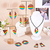 Resin & Walnut Pendants DIY Dangle Earrings Making Kits DIY-TA0011-03A-9