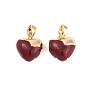 Brass Enamel Charms KK-U043-07G-1