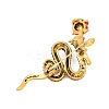 Snake with Rose Enamel Pins LS-PALLOY-D361-10G-2