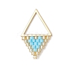 Glass Seed Beaded Pendants PALLOY-MZ01255-3