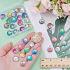 40Pcs 10 Colors Resin Pendants RESI-GO0001-09-3