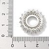 Rack Plating Brass Micro Pave Clear Cubic Zirconia Cabochon Connector Setttings KK-L224-027P-02-3
