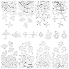 320Pcs 8 Style 304 Stainless Steel Charms STAS-DC0003-20-1