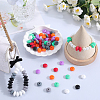 96Pcs 12 Colors Food Grade Eco-Friendly Silicone Abacus Beads SIL-SC0001-87C-4