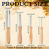 4Pcs 4 Styles Wood & Stainless Steel Double Heads Modeling Clay Sculpting Tools Set DIY-WH0308-691-2