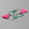 Alloy Flamingo Chandelier Earrings EJEW-WH0010-55A-2