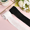 2Pcs 2 Colors Polyester Lace Long Silk Scarf for Women Girls AJEW-GF0011-28D-7
