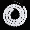 Frosted Imitation Jade Glass Beads Strands GLAA-T032-J6mm-MBB01-1