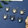 6Pcs 3 Colors Halloween Rack Plating Alloy Pendants PALLOY-FS0001-03-7