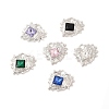 Rack Plating Alloy Glass Pendants FIND-C018-47P-1