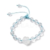 Adjustable Natural Quartz Crystal Braided Bead Bracelets BJEW-L713-A01-4