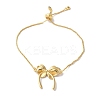 Brass Micro Pave Cubic Zirconia Silder Bracelets for Women BJEW-C070-01B-G-2