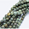 Natural African Turquoise(Jasper) Round Beads Strands G-D665-8mm-3