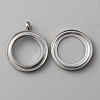 304 Stainless Steel Locket Pendants STAS-WH0027-44P-3