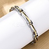 304 Stainless Steel Link Chain Bracelets for Women Men BJEW-R018-06GP-3