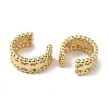 Hamsa Hand Brass Cuff Earrings for Women EJEW-C097-05G-02-2