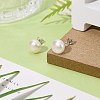 Anti-Tarnish Pearl Ball Stud Earrings EJEW-Q701-01B-7