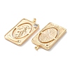 Brass Micro Pave Cubic Zirconia Pendants KK-C079-04G-2