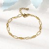 304 Stainless Steel Link Bracelets BJEW-A044-03A-G-1