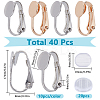 20Pcs Brass Clip on Earring Findings KK-SC0005-44-2
