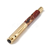 Natural Picasso Jasper Brass Pens AJEW-M209-10G-2