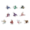 100Pcs 10 Styles Natural Stone Faceted Cube Charms PALLOY-JF04520-01-1