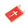 Brass Enamel Pendants KK-L251-01G-B01-2