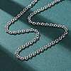 3.8MM 304 Stainless Steel Twisted Chain Necklaces NJEW-P346-02P-3