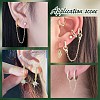 10pcs 5 styles Brass Huggie Hoop Earring Findings KK-WR0001-27-6