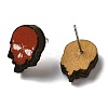 Wood Stud Earrings EJEW-Z054-02D-2