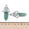 Natural Green Aventurine Faceted Pointed Bullet Big Pendants G-H076-02P-014-3