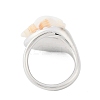 Shell Open Cuff Ring for Women RJEW-Z047-01P-04-4
