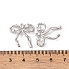 Brass Micro Pave Clear Cubic Zirconia Pendants KK-S376-17C-P-3