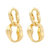 Nuggets Brass Dangle Stud Earrings EJEW-R025-13G-4